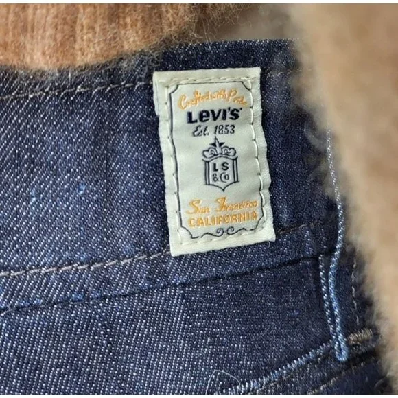 Levi's Dark Wash High-Waisted High Loose Flare Denim Bell Bottom Jeans W…